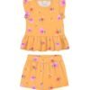 Conjunto Infantil Feminino Canelado Estampado