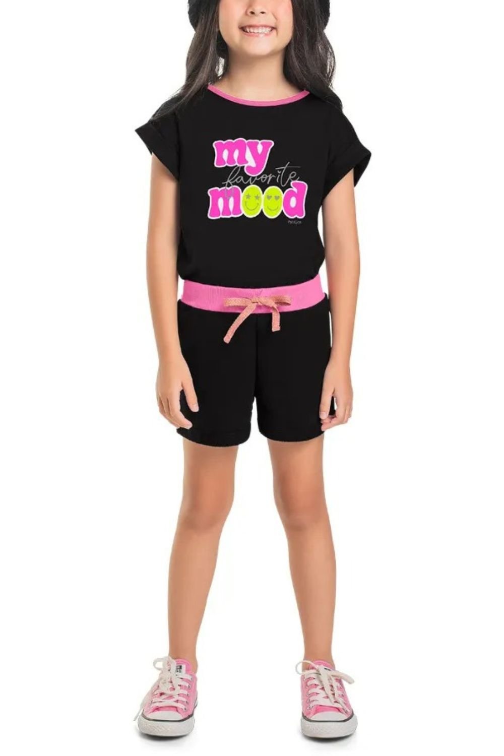 Conjunto Infantil de Menina Top e Short - Etiqueta Kids